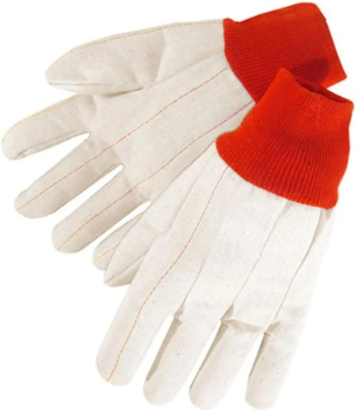 دستکش کار نخی دو لایه Liberty Glove & Safety 4518R، وزن 567 گرم، مناسب آقایان، مچ کشبافت قرمز (بسته 12 عددی)