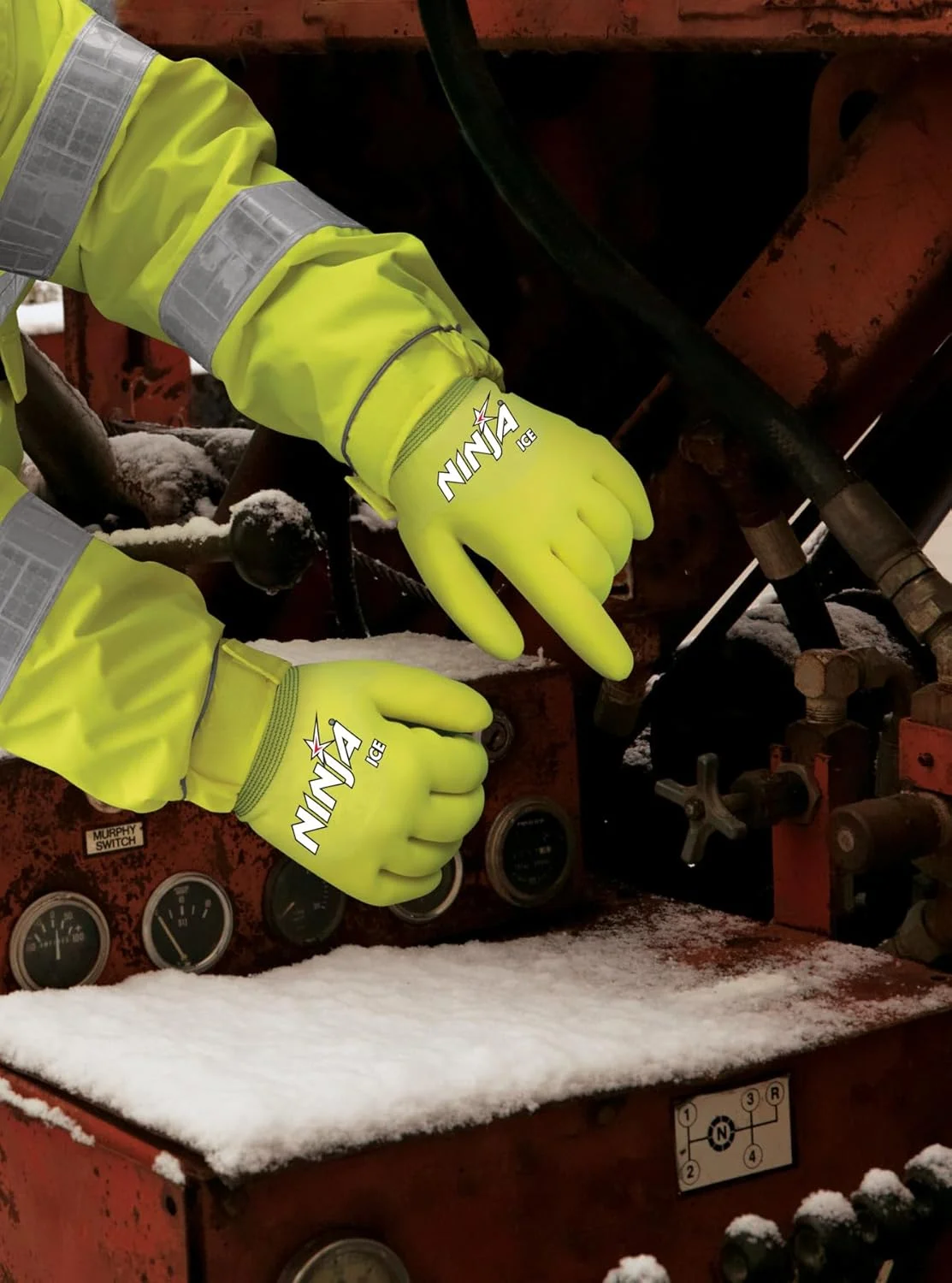 دستکش ایمنی MCR مدل N9690HVS Ninja® Ice با دید بالا، نایلون عایق 15 گیج مناسب هوای سرد، لایه داخلی تری اکریلیک، پوشش HPT سه چهارم، زرد، کوچک، 1 جفت دستکش ایمنی MCR مدل N9690HVS Ninja® Ice با دید بالا، نایلون عایق 15 گیج مناسب هوای سرد، لایه داخلی تری اکریلیک، پوشش HPT سه چهارم، زرد، کوچک، 1 جفت