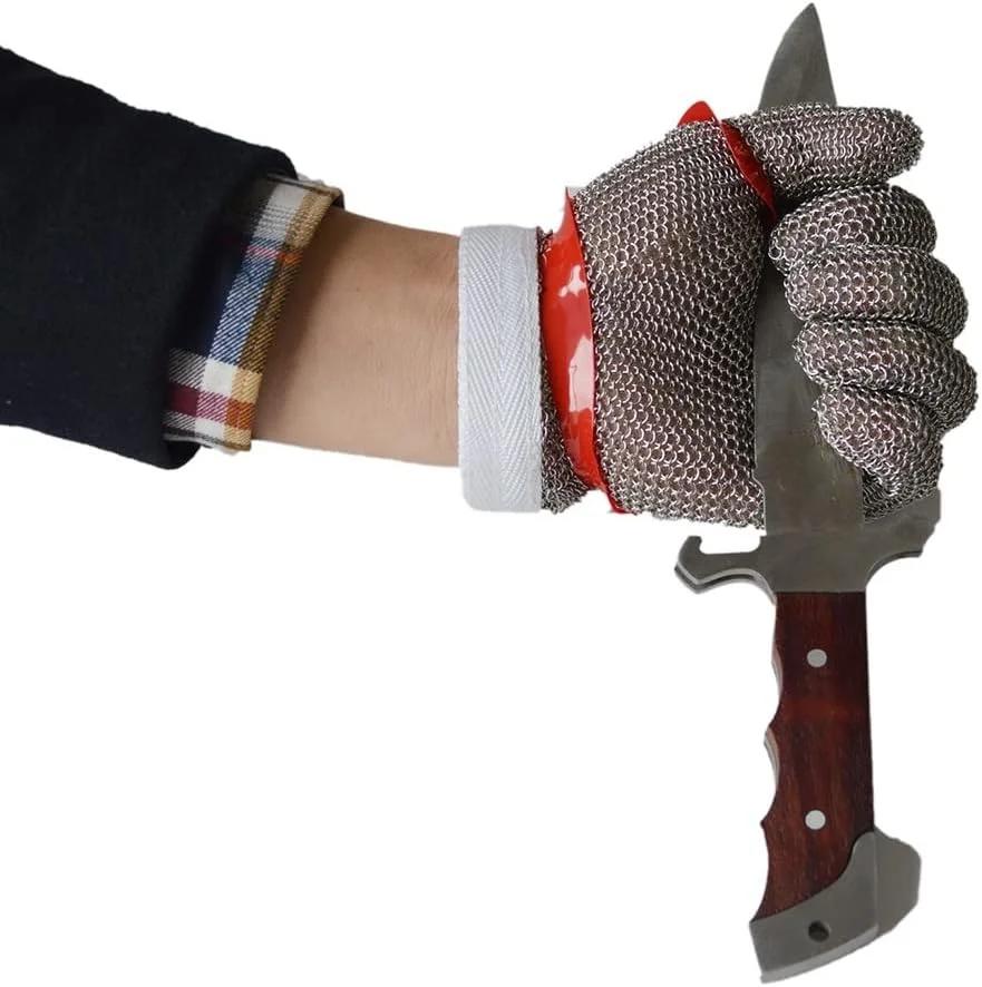 دستکش ضد برش استیل مدل Chain Mail سایز M