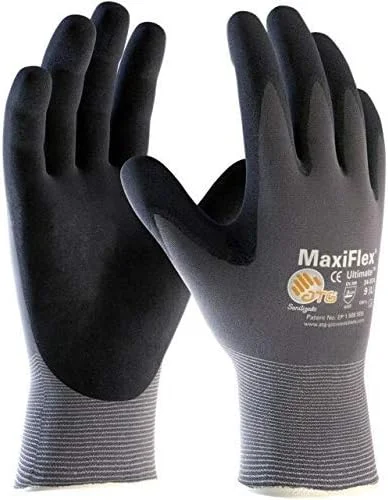 دستکش های نیتریل با روکش میکرو فوم نایلونی MaxiFlex 34-874 Ultimate - مشکی خاکستری - سایزها - 12 جفت (یک دوجین) دستکش های نیتریل با روکش میکرو فوم نایلونی MaxiFlex 34-874 Ultimate - مشکی خاکستری - سایزها - 12 جفت (یک دوجین)
