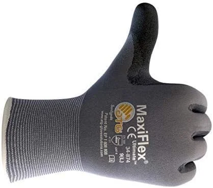 دستکش های نیتریل با روکش میکرو فوم نایلونی MaxiFlex 34-874 Ultimate - مشکی خاکستری - سایزها - 12 جفت (یک دوجین) دستکش های نیتریل با روکش میکرو فوم نایلونی MaxiFlex 34-874 Ultimate - مشکی خاکستری - سایزها - 12 جفت (یک دوجین)