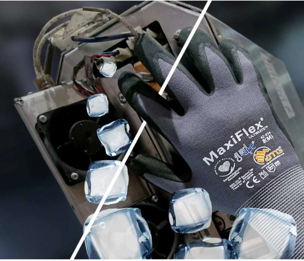 دستکش های نیتریل با روکش میکرو فوم نایلونی MaxiFlex 34-874 Ultimate - مشکی خاکستری - سایزها - 12 جفت (یک دوجین) دستکش های نیتریل با روکش میکرو فوم نایلونی MaxiFlex 34-874 Ultimate - مشکی خاکستری - سایزها - 12 جفت (یک دوجین)