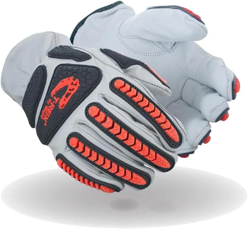 دستکش ایمنی Magid مدل T-REX Rebel Series TRX818 چرم بزی درجه یک با آستر Hyperon، محافظ ضربه – سطح برش A4-11/2XL (48 جفت)
