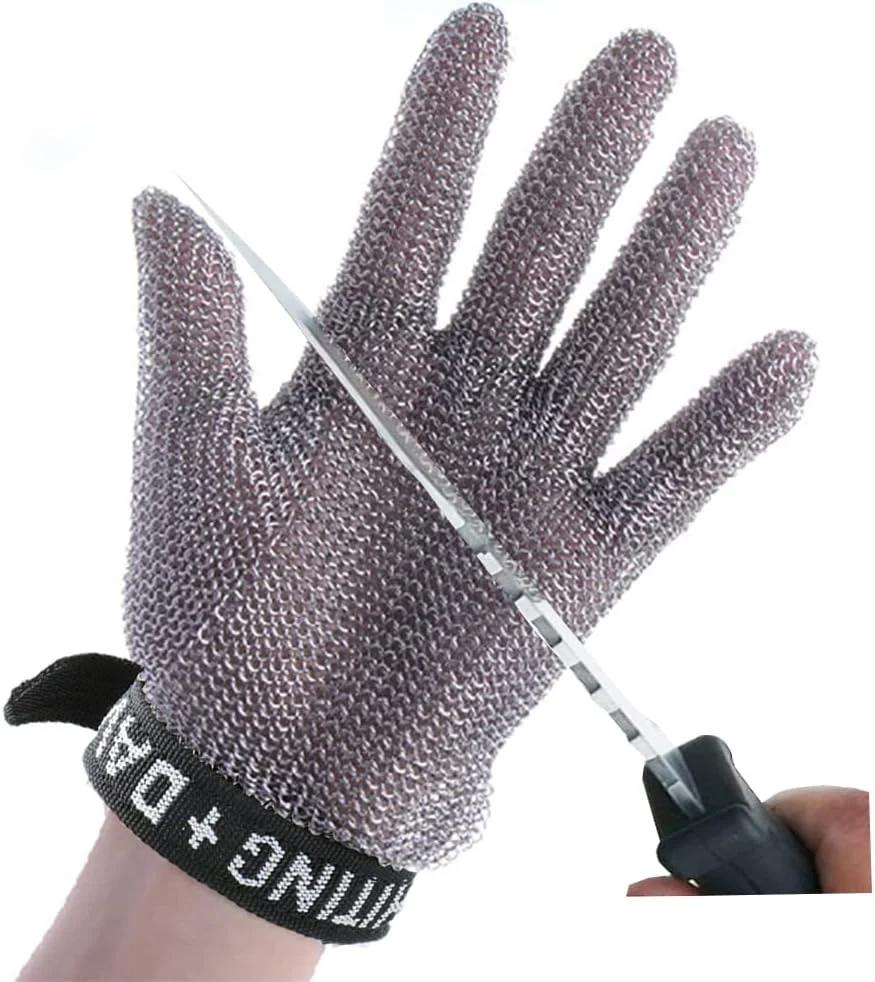 دستکش ضد برش استیل مدل Chainmail سایز L