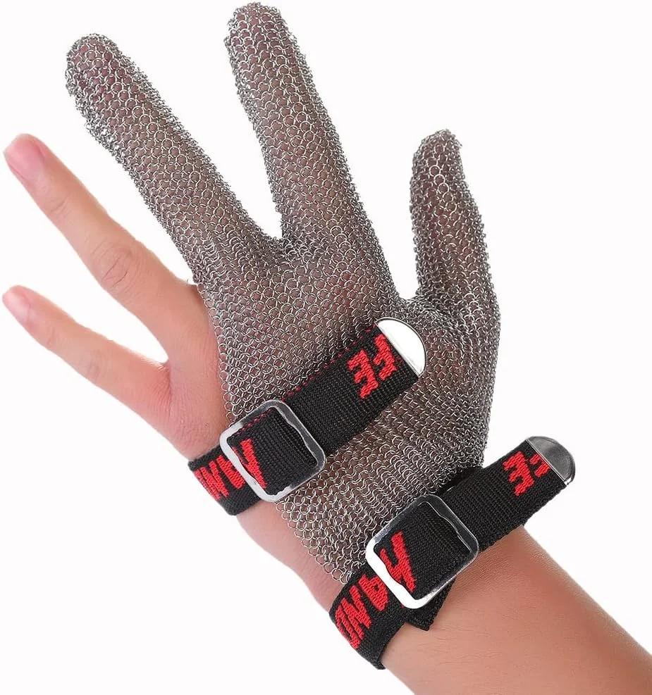 دستکش ضد برش استیل مدل Chainmail سایز XL