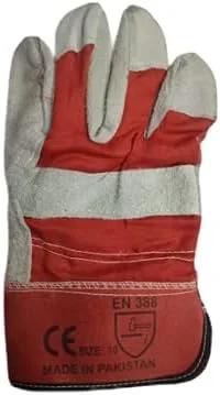 دستکش ایمنی BW Express، دستکش کار ایمنی قرمز و سفید (12 جفت)