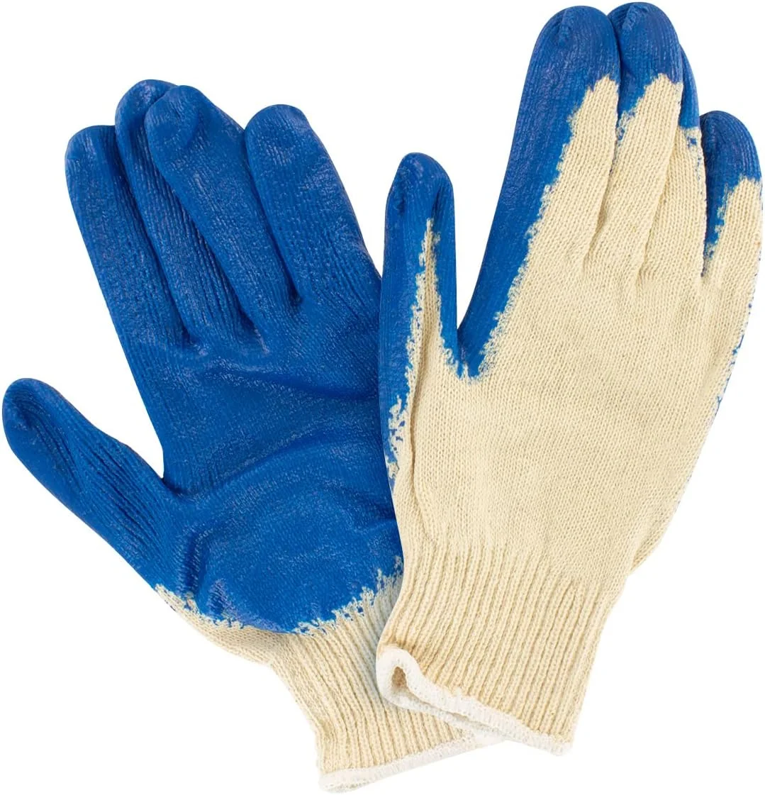 دستکش کار با روکش لاتکس Liberty Glove & Safety A-Grip، بافت بدون درز، سایز کوچک، آبی (بسته 12 عددی)
