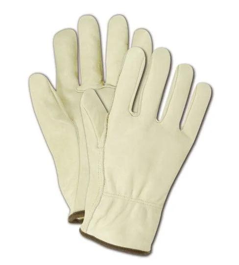 دستکش کار چرمی بدون آستر Magid Glove & Safety B540E RoadMaster، انگشت شست مستقیم، سایز خیلی بزرگ، رنگ قهوه ای (12 جفت)