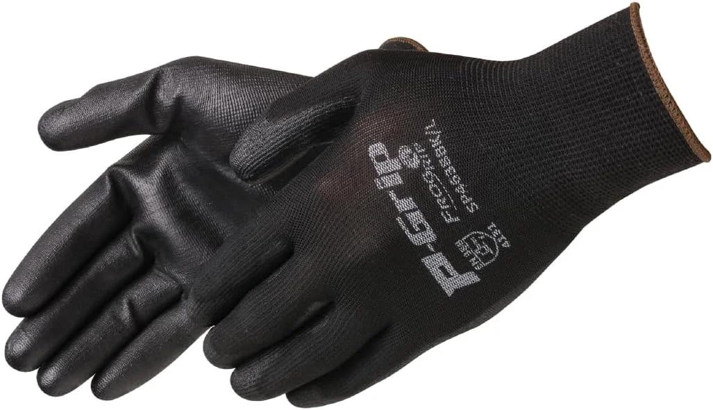دستکش ایمنی Liberty با روکش پلی اورتان P-Grip بسیار نازک، بافته شده با نایلون/پلی استر گیج 13، سایز ایکس لارج، مشکی (بسته 12 عددی)