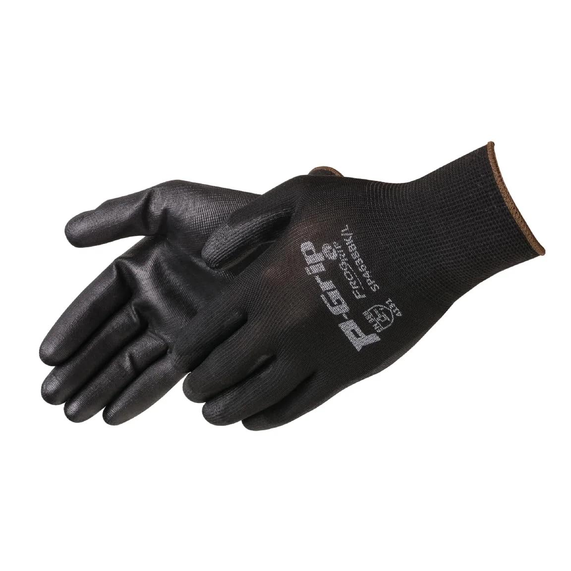 دستکش ایمنی Liberty با روکش پلی اورتان P-Grip فوق العاده نازک و پوسته نایلون/پلی استر گیج 13، سایز بزرگ، مشکی (بسته 12 عددی)