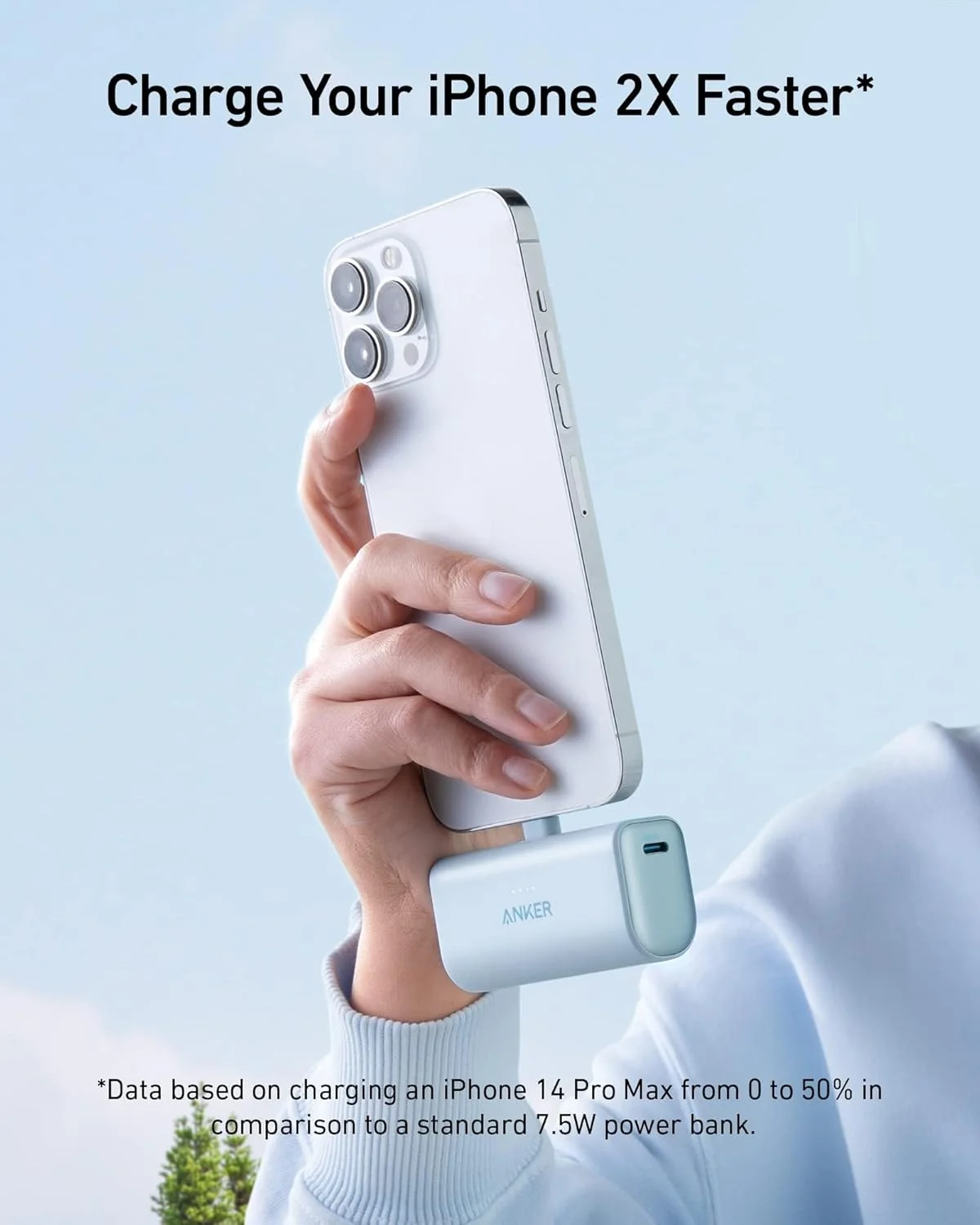 پاور بانک Anker 621 با کانکتور لایتنینگ داخلی، دارای گواهی MFi، بسته باتری 5000 میلی آمپر ساعت 12 وات، سازگار با آیفون 15/15 پرو / 15 پلاس / 15 پرو مکس، سری آیفون 14 و 13 (مشکی)