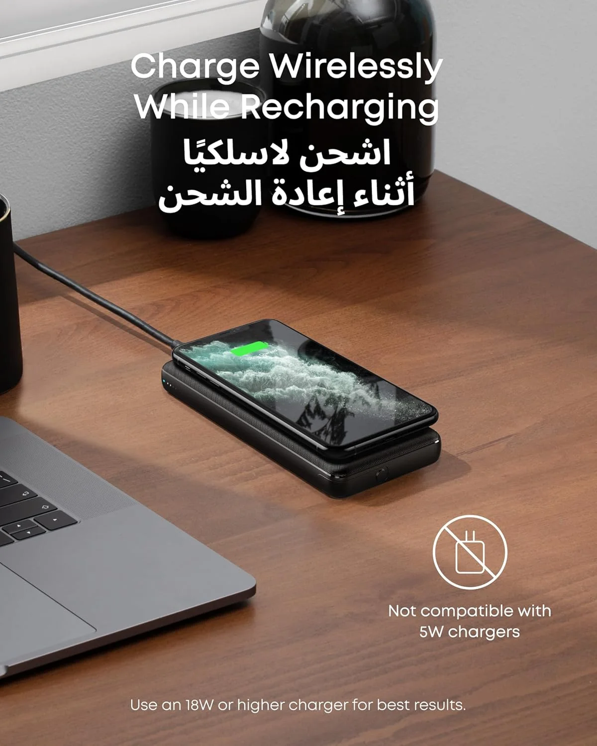 پاوربانک بی سیم انکر 10000 میلی آمپر ساعت PD، شارژر قابل حمل بی سیم PowerCore III 10K با شارژ بی سیم 10 واتی دارای گواهی Qi و شارژ سریع 18 واتی USB-C برای آیفون 16، پرو، پرو مکس، 15، پرو، آیپد پاوربانک بی سیم انکر 10000 میلی آمپر ساعت PD، شارژر قابل حمل بی سیم PowerCore III 10K با شارژ بی سیم 10 واتی دارای گواهی Qi و شارژ سریع 18 واتی USB-C برای آیفون 16، پرو، پرو مکس، 15، پرو، آیپد