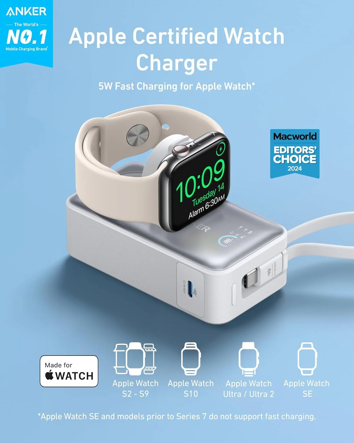 پاور بانک Anker MagGo، شارژر قابل حمل فشرده 10000 میلی آمپر ساعتی دارای گواهی رسمی با کابل USB-C داخلی، بسته باتری حداکثر 35 واتی، برای سری iPhone 17/16، iPad، AirPods و موارد دیگر پاور بانک Anker MagGo، شارژر قابل حمل فشرده 10000 میلی آمپر ساعتی دارای گواهی رسمی با کابل USB-C داخلی، بسته باتری حداکثر 35 واتی، برای سری iPhone 17/16، iPad، AirPods و موارد دیگر
