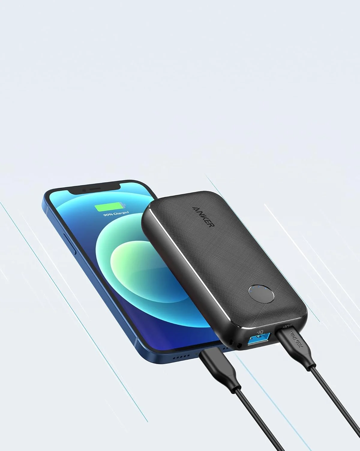 شارژر همراه انکر، پاور بانک 10000 میلی آمپر ساعتی با USB-C Power Delivery (25W)، PowerCore 10000 Redux برای آیفون 16/15/14/13/Mini/Pro/Pro Max/XR/XS، سامسونگ S24 / S23، هواوی، شیائومی، ویوو، آیپد و غیره