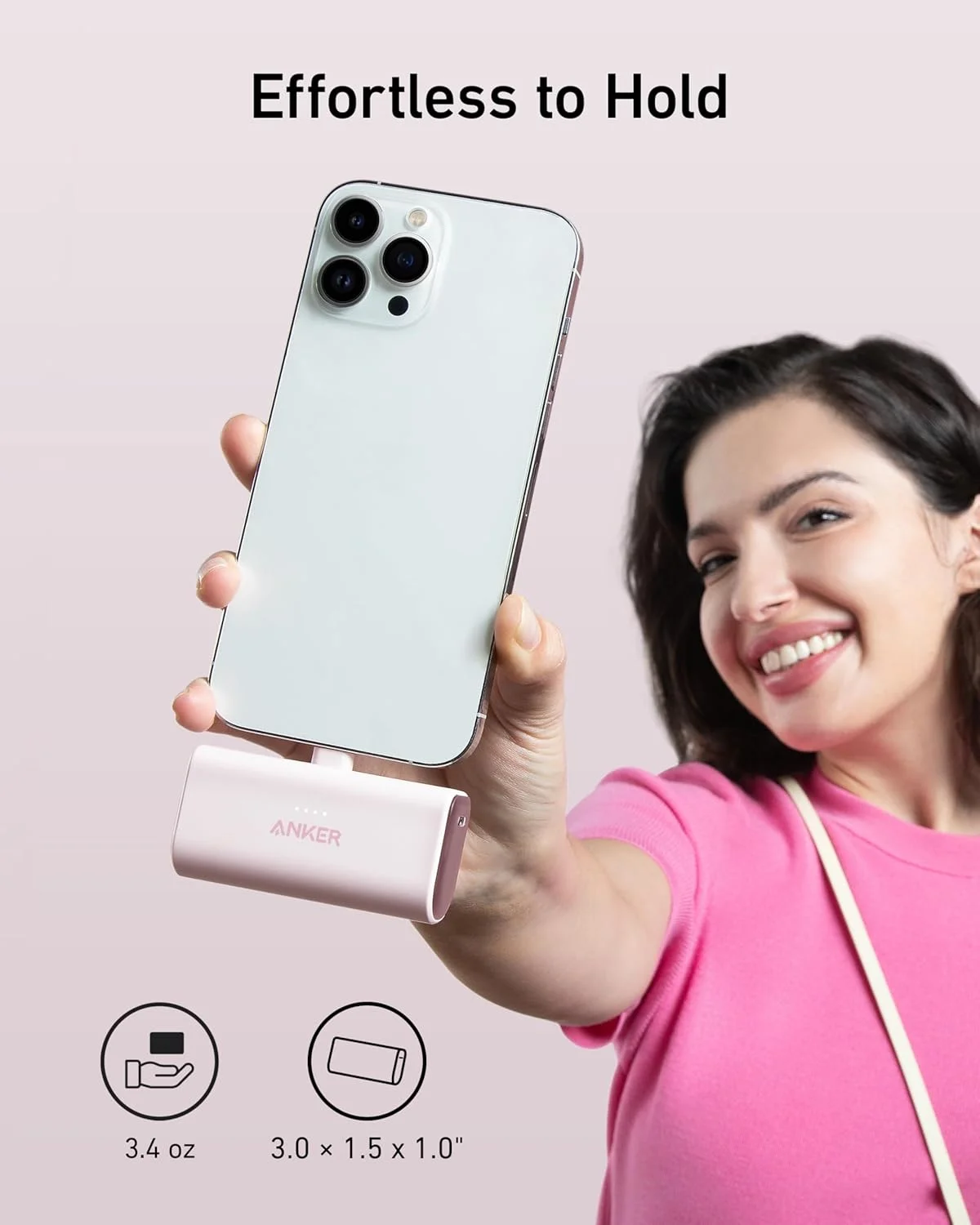 پاور بانک Anker 621 با کانکتور لایتنینگ داخلی، دارای گواهی MFi، بسته باتری 5000 میلی آمپر ساعت 12 وات، سازگار با آیفون 15/15 پرو / 15 پلاس / 15 پرو مکس، سری آیفون 14 و 13 (مشکی)