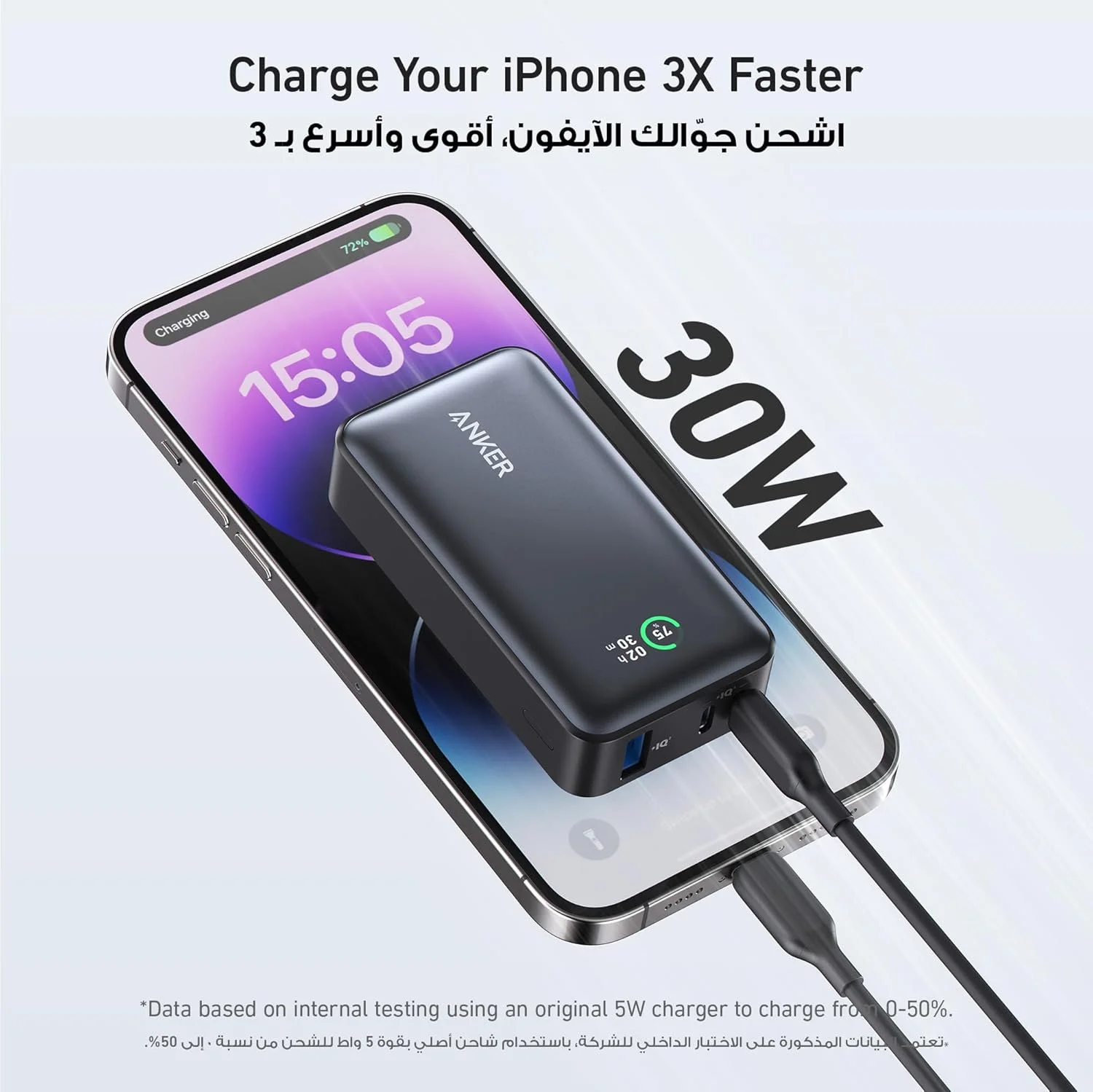 پاور بانک انکر، پاور بانک 533 (PowerCore 30W)، شارژر قابل حمل Power IQ 3.0 با حداکثر خروجی PD 30W، بسته باتری 10000 میلی آمپر ساعتی برای سری آیفون 16/15/14، دل، مایکروسافت سرفیس، آیپد پرو و غیره پاور بانک انکر، پاور بانک 533 (PowerCore 30W)، شارژر قابل حمل Power IQ 3.0 با حداکثر خروجی PD 30W، بسته باتری 10000 میلی آمپر ساعتی برای سری آیفون 16/15/14، دل، مایکروسافت سرفیس، آیپد پرو و غیره