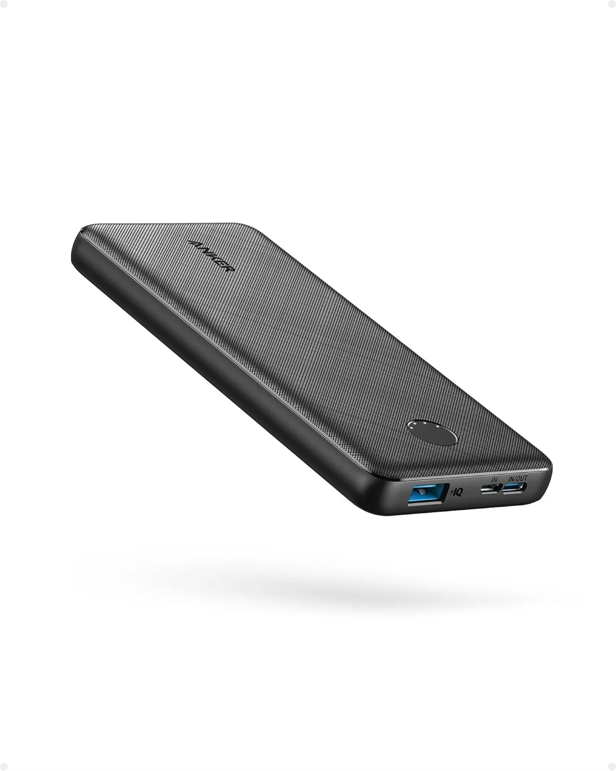 پاور بانک انکر (PowerCore 10K)، بسته باتری فشرده 10000 میلی آمپر ساعتی با فناوری شارژ PowerlQ و USB-C برای آیفون، آیپد، سامسونگ گلکسی، پیکسل و غیره