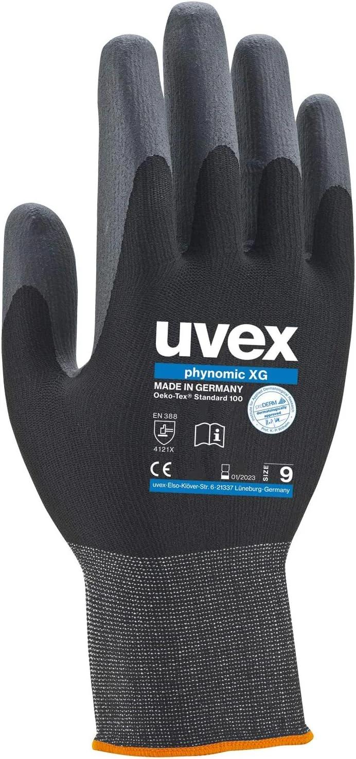 دستکش کار پلی آمید Uvex phynomic XG 6007007 سایز (دستکش): 7 استاندارد EN 388 یک جفت