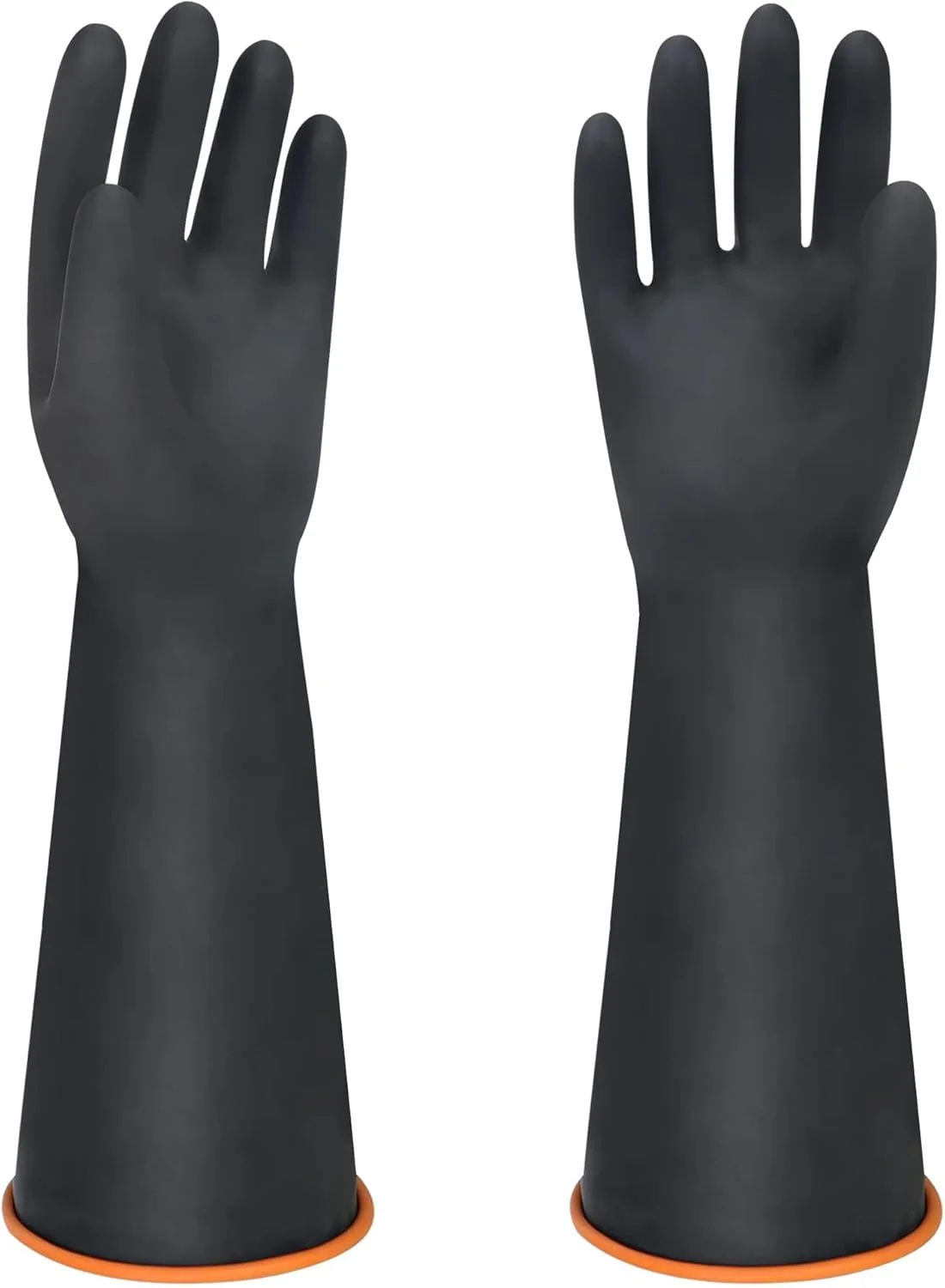 دستکش لاتکس مقاوم در برابر مواد شیمیایی، سایز XL، 18 اینچ، دستکش لاستیکی سنگین بادوام، دستکش ظرفشویی، دستکش ایمنی صنعتی مردانه، محافظت از ساعد، ضد آب، مقاوم در برابر اسیدهای قوی، بازها و روغن