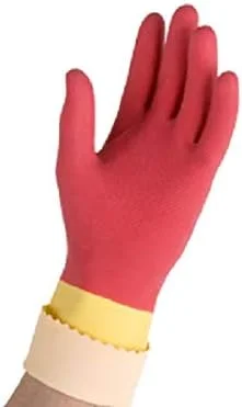 دستکش لاستیکی مقاوم Vileda (محافظ) سایز L، قابل استفاده مجدد، آستر Comfort Plus، لاتکس و نئوپرن، سنگین، سایز بزرگ، قرمز و زرد (1 جفت در هر بسته) دستکش لاستیکی مقاوم Vileda (محافظ) سایز L، قابل استفاده مجدد، آستر Comfort Plus، لاتکس و نئوپرن، سنگین، سایز بزرگ، قرمز و زرد (1 جفت در هر بسته)