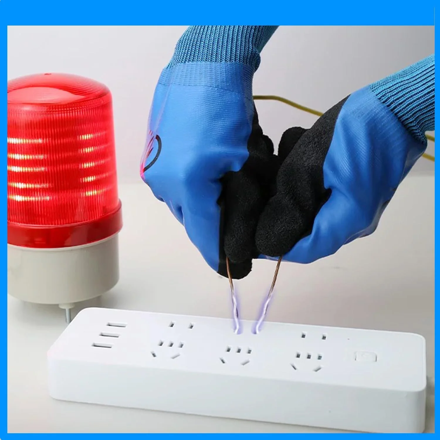 دستکش های عایق الکتریکی ایمنی TecoKart® - دستکش های لاستیکی عایق ضد شوک الکتریکی 1000 ولت، دستکش های لاستیکی عایق برای کار برق، ایده آل برای پردازش فلزات و کار الکترونیک