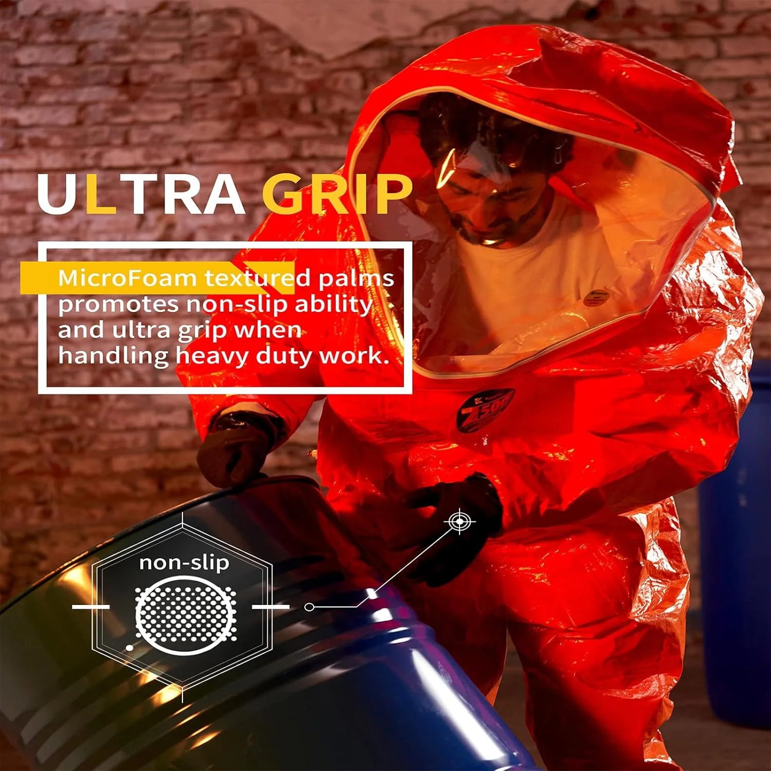 دستکش های مقاوم در برابر مواد شیمیایی، 1 جفت دستکش لاستیکی سنگین و قابل استفاده مجدد با کف دست بافت دار MicroFoam، دستکش های کار پوشش دار، محافظت در برابر اسید، قلیایی و روغن، دستکش های ایمنی صنعتی برای مردان، مشکی، بزرگ دستکش های مقاوم در برابر مواد شیمیایی، 1 جفت دستکش لاستیکی سنگین و قابل استفاده مجدد با کف دست بافت دار MicroFoam، دستکش های کار پوشش دار، محافظت در برابر اسید، قلیایی و روغن، دستکش های ایمنی صنعتی برای مردان، مشکی، بزرگ