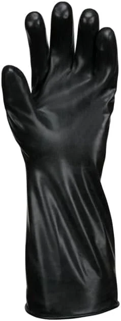 دستکش لاستیکی بوتیل MCR Safety CP7L، پرداخت صاف 7 میل، ساق دستکش لبه دار، طول 14 اینچ، سایز بزرگ، 1 جفت