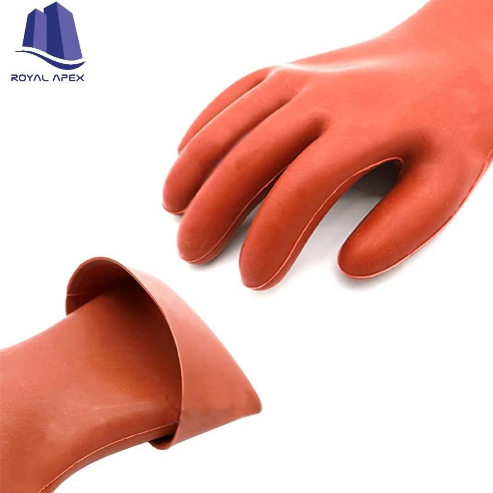 دستکش های عایق الکتریکی رویال اپکس، دستکش های لاستیکی خطی، دستکش های کار محافظ ایمنی ضد آب ولتاژ بالا برای برقکار، مناسب برای مردان و زنان (11 کیلو ولت)