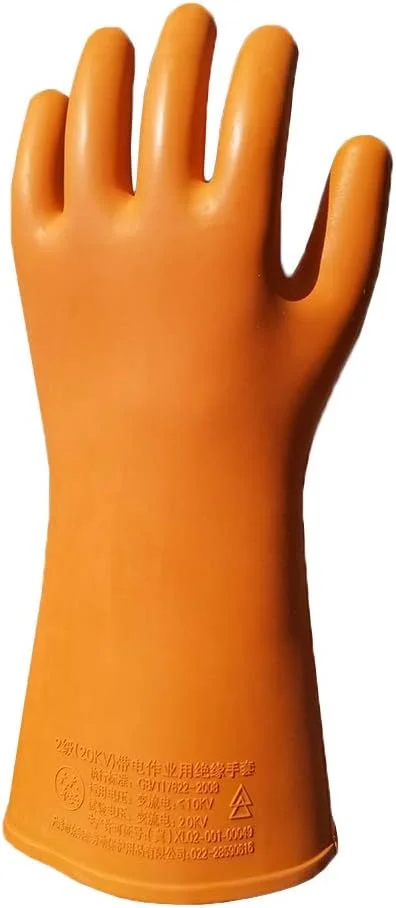 دستکش های لاستیکی عایق برق PiPiAnAn کلاس 2، دستکش کار محافظ ایمنی ولتاژ بالا 20 کیلو ولت برای برقکار آقا و خانم، عایق