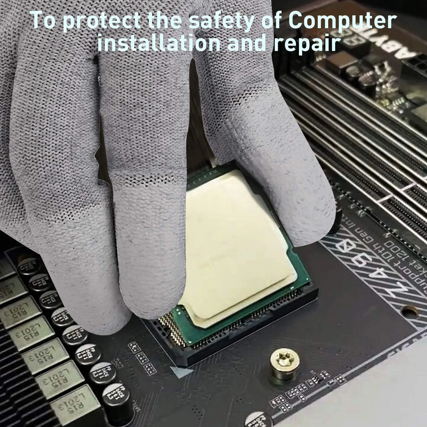 دستکش های آنتی استاتیک، دستکش های ESD، دستکش ایمنی ESD با روکش PU از الیاف کربن