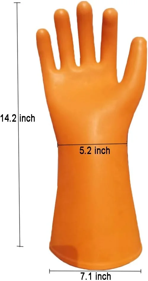 دستکش های لاستیکی عایق برق PiPiAnAn کلاس 2، دستکش کار محافظ ایمنی ولتاژ بالا 20 کیلو ولت برای برقکار آقا و خانم، عایق