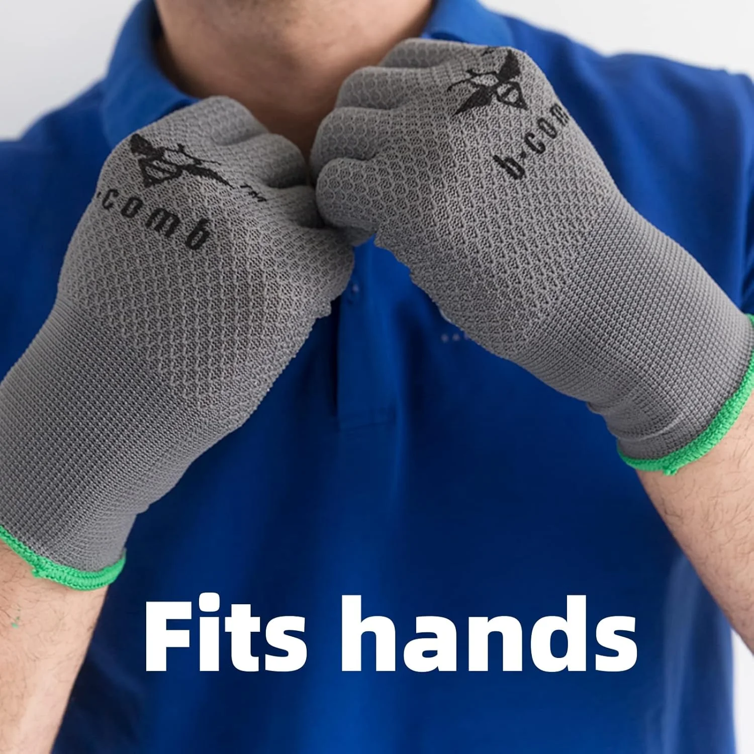 دستکش کار ایمنی POSICHE، دستکش های ایمنی چند منظوره مقاوم در برابر برش، دستکش های PVC دانه دار ضد لغزش، دستکش های لاستیکی دانه دار ضخیم شده مقاوم در برابر سایش و تنفس مناسب برای کار در سایت ساخت و ساز، 2 جفت