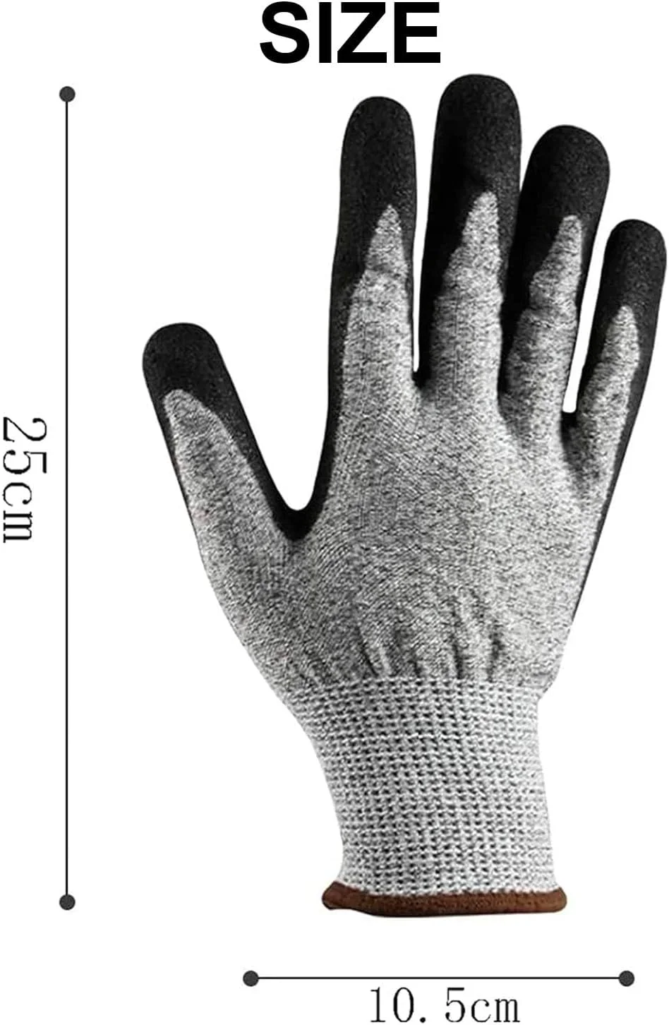 3 جفت دستکش کار سنگین، دستکش کار با روکش فوم نیتریل برای محافظت در برابر سایش، چسبندگی قوی، ایمنی، ایده آل برای ساخت و ساز، باغبانی، مکانیکی، استفاده در انبار (مناسب برای همه)