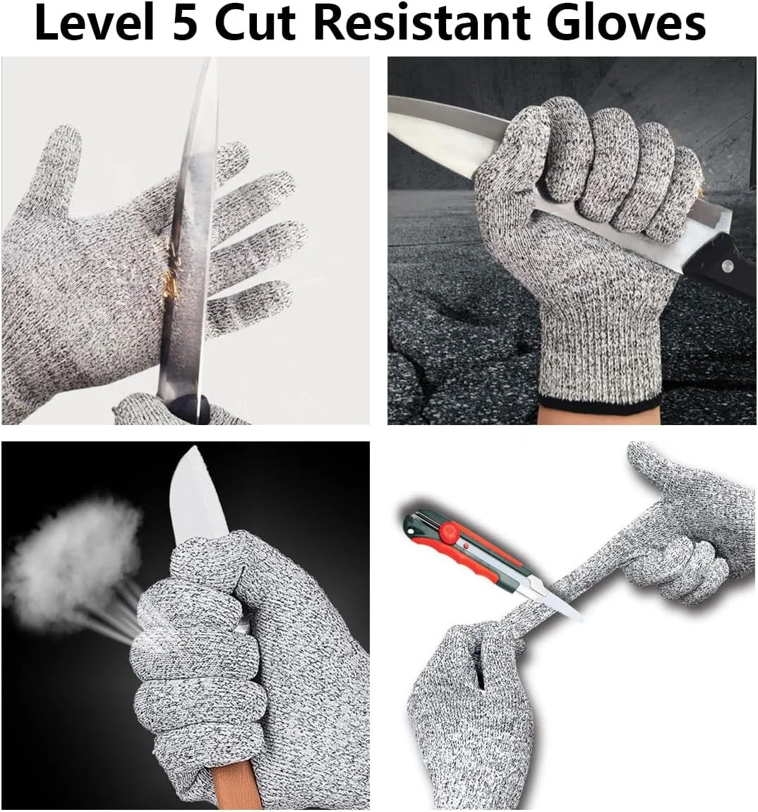 دستکش های ضد برش MITCMOLARD - دستکش های ایمنی - دستکش های ضد سایش، دستکش های با عملکرد بالا با محافظت سطح 5 برای فیله ماهی، پردازش، برش با ماندولین، برش گوشت و کنده کاری چوب