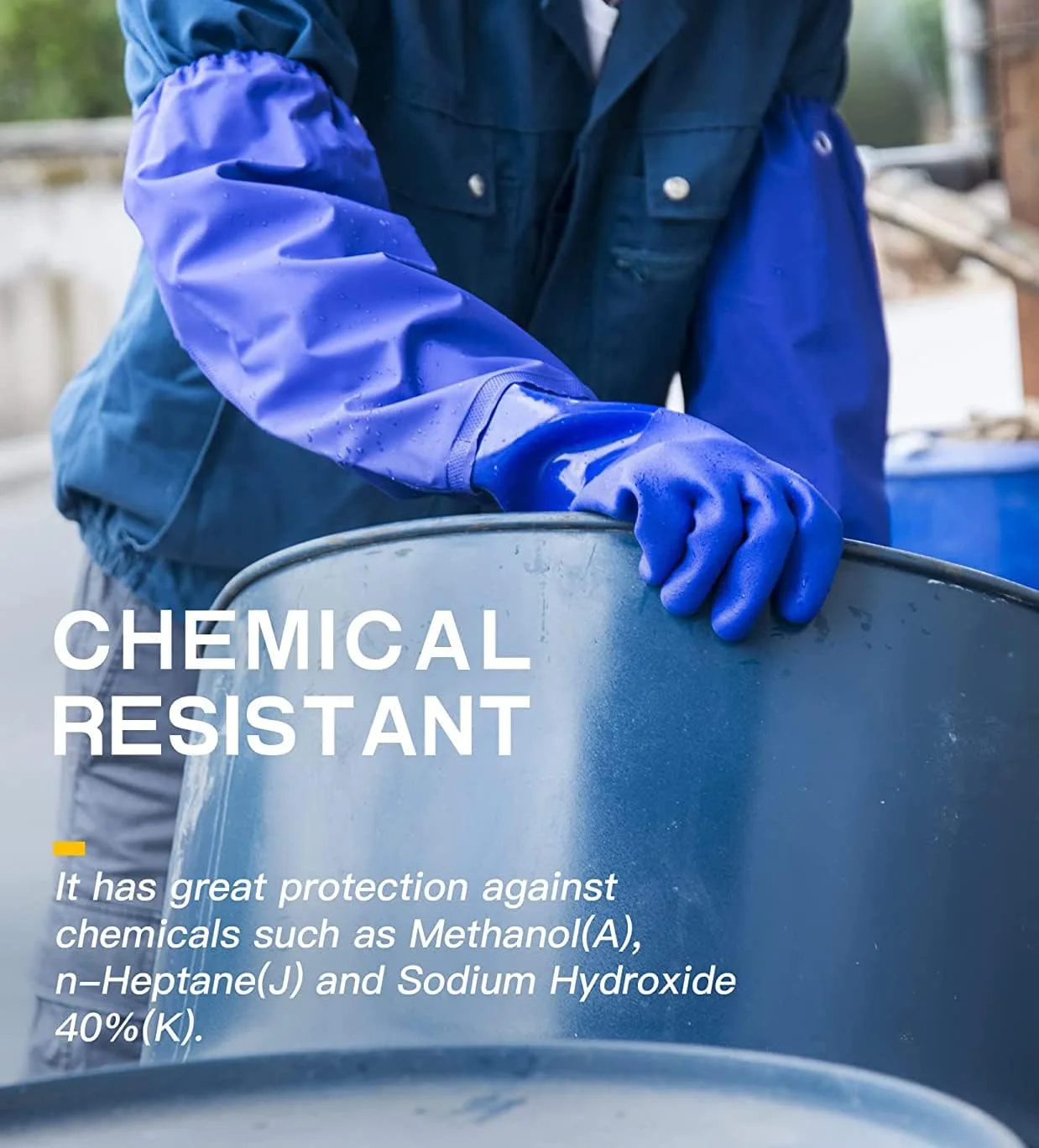 دستکش لاستیکی ضد آب، دستکش های عایق شده با روکش PVC مقاوم در برابر مواد شیمیایی تا شانه، دستکش کار ایمنی سنگین قابل استفاده مجدد، محافظت در برابر اسید، قلیایی و روغن، برای صنعت، ماهیگیری، آکواریوم، 26 اینچ دستکش لاستیکی ضد آب، دستکش های عایق شده با روکش PVC مقاوم در برابر مواد شیمیایی تا شانه، دستکش کار ایمنی سنگین قابل استفاده مجدد، محافظت در برابر اسید، قلیایی و روغن، برای صنعت، ماهیگیری، آکواریوم، 26 اینچ