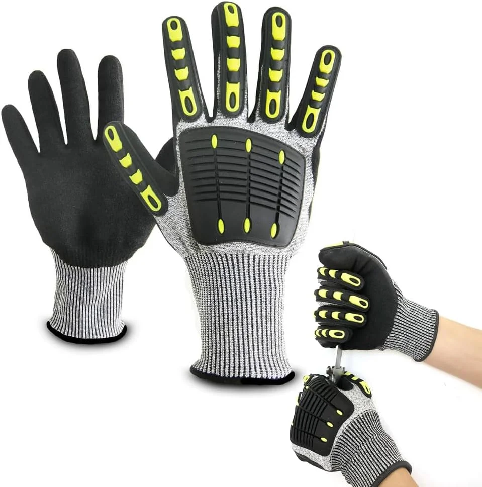 دستکش های مقاوم در برابر برش، دستکش کار ایمنی، ضد برش و ضد ضربه، سازگار با صفحه لمسی، دستکش های ارگونومیک آبی، مقاوم در برابر مکانیکی و برش برای نیزه ماهیگیری، دستکش خرچنگ برای موج سواری و ماهیگیری