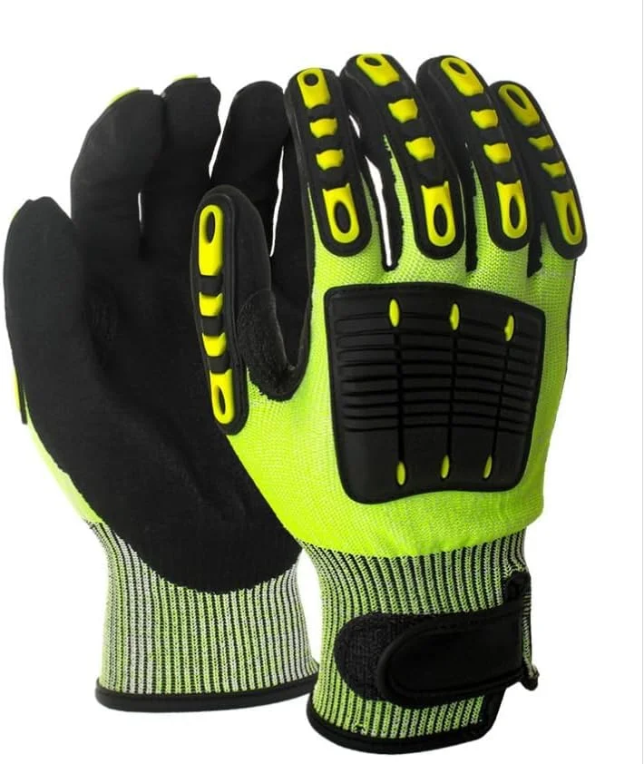 دستکش کار ساختمانی KASTWAVE، دستکش کار ایمنی، بادوام، جاذب ضربه، ضد برش، ضد ضربه و مقاوم در برابر سایش، دستکش کار انبار، تعمیر خودرو، مناسب برای کار در حیاط، برای مردان و زنان (سایز: L)