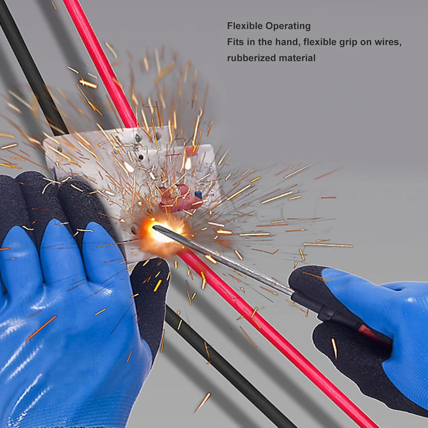 دستکش عایق الکتریکی Banapoy، دستکش کار عایق ولتاژ بالا، دستکش ایمنی نسوز برقکار، دستکش ضد لغزش برقکار برای جلوگیری از برق گرفتگی