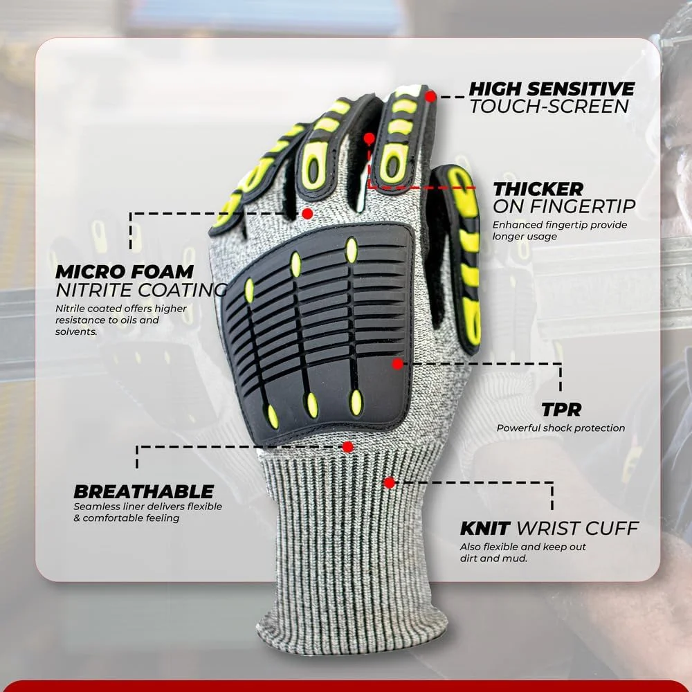 دستکش های مقاوم در برابر برش، دستکش کار ایمنی، ضد برش و ضد ضربه، سازگار با صفحه لمسی، دستکش های ارگونومیک آبی، مقاوم در برابر مکانیکی و برش برای نیزه ماهیگیری، دستکش خرچنگ برای موج سواری و ماهیگیری دستکش های مقاوم در برابر برش، دستکش کار ایمنی، ضد برش و ضد ضربه، سازگار با صفحه لمسی، دستکش های ارگونومیک آبی، مقاوم در برابر مکانیکی و برش برای نیزه ماهیگیری، دستکش خرچنگ برای موج سواری و ماهیگیری