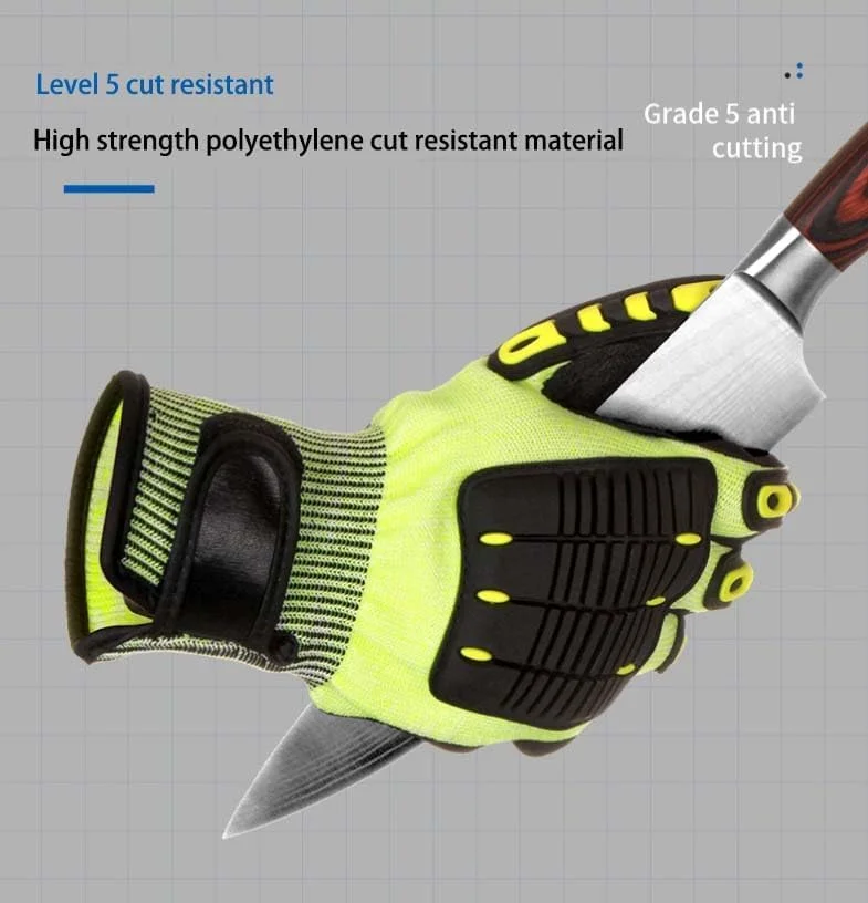 دستکش کار ساختمانی KASTWAVE، دستکش کار ایمنی، بادوام، جاذب ضربه، ضد برش، ضد ضربه و مقاوم در برابر سایش، دستکش کار انبار، تعمیر خودرو، مناسب برای کار در حیاط، برای مردان و زنان (سایز: L)