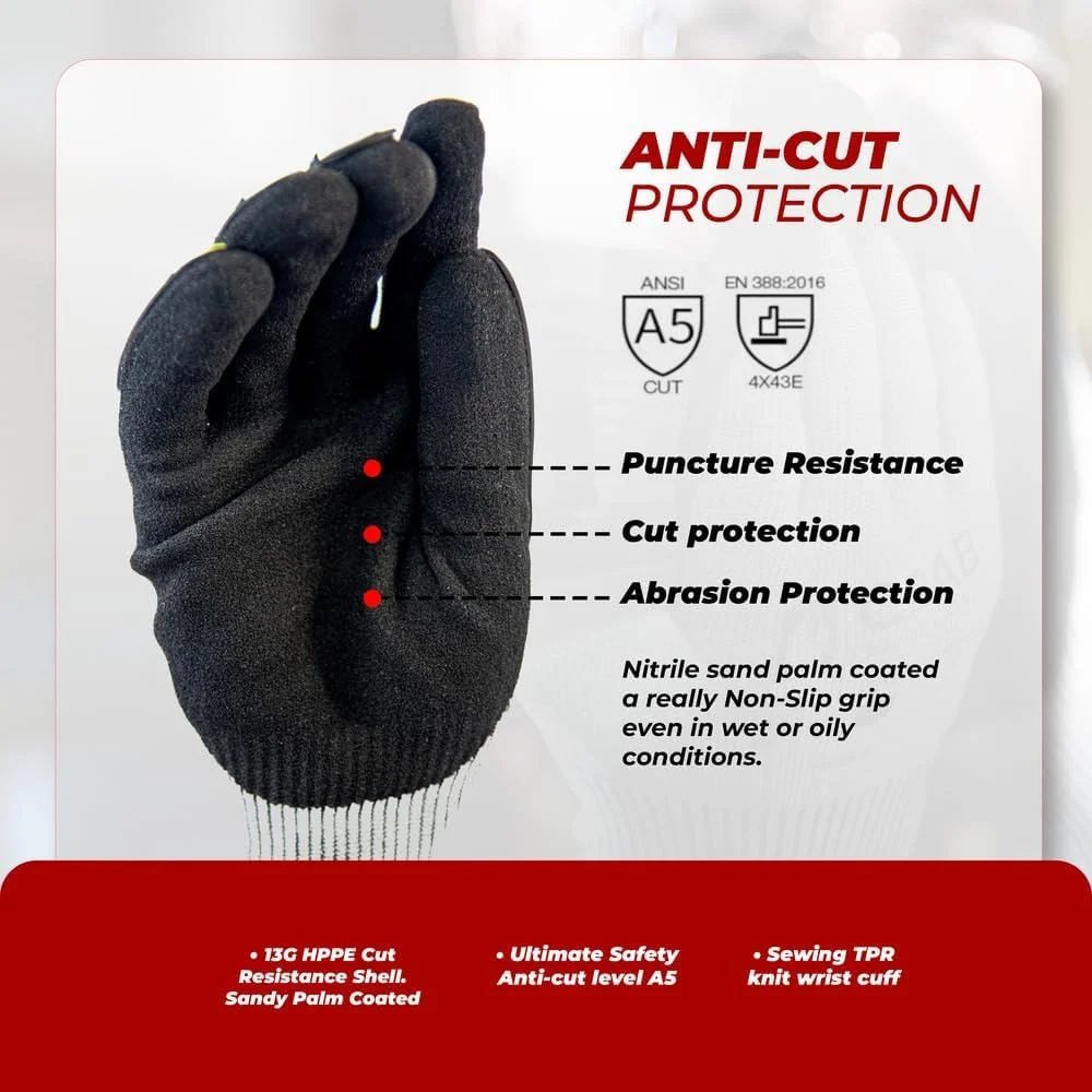 دستکش های مقاوم در برابر برش، دستکش کار ایمنی، ضد برش و ضد ضربه، سازگار با صفحه لمسی، دستکش های ارگونومیک آبی، مقاوم در برابر مکانیکی و برش برای نیزه ماهیگیری، دستکش خرچنگ برای موج سواری و ماهیگیری دستکش های مقاوم در برابر برش، دستکش کار ایمنی، ضد برش و ضد ضربه، سازگار با صفحه لمسی، دستکش های ارگونومیک آبی، مقاوم در برابر مکانیکی و برش برای نیزه ماهیگیری، دستکش خرچنگ برای موج سواری و ماهیگیری