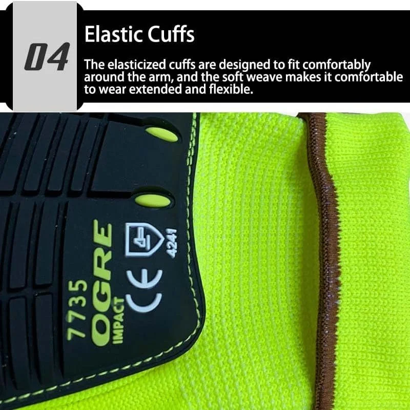 دستکش کار ساختمانی KASTWAVE، دستکش کار ایمنی، بادوام، جاذب ضربه، ضد برش، ضد ضربه و مقاوم در برابر سایش، دستکش کار انبار، تعمیر خودرو، مناسب برای کار در حیاط، برای مردان و زنان (سایز: L)