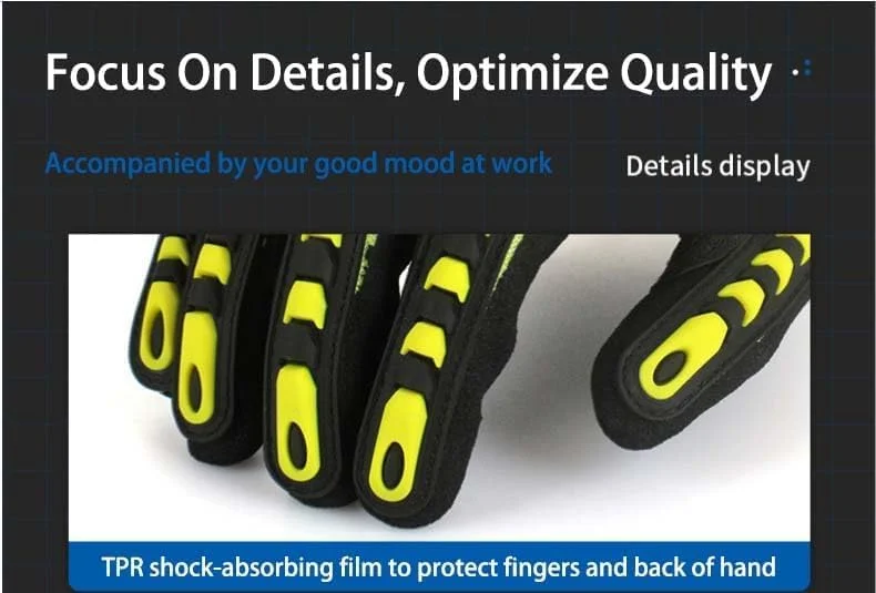 دستکش کار ساختمانی KASTWAVE، دستکش کار ایمنی، بادوام، جاذب ضربه، ضد برش، ضد ضربه و مقاوم در برابر سایش، دستکش کار انبار، تعمیر خودرو، مناسب برای کار در حیاط، برای مردان و زنان (سایز: L)