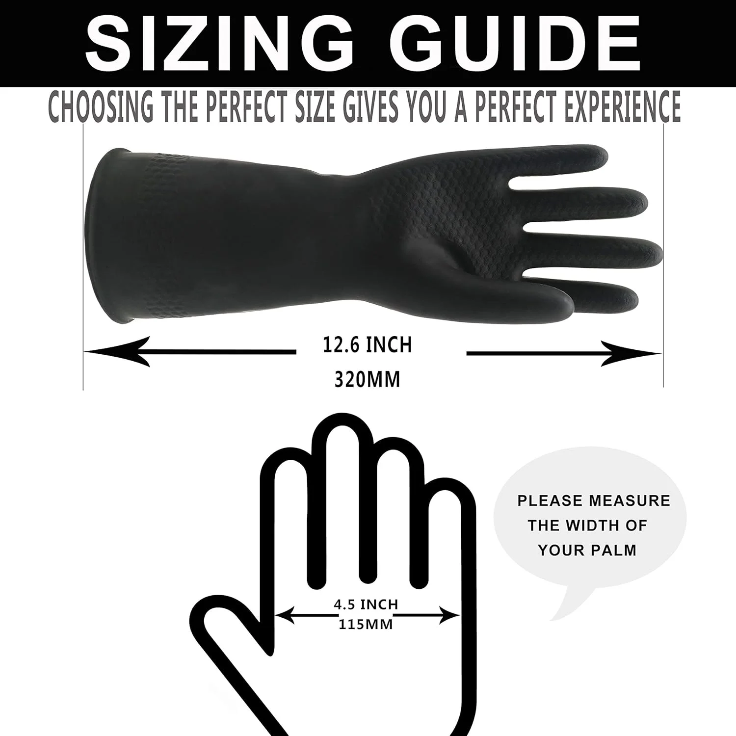 دستکش های مقاوم در برابر مواد شیمیایی UXglove، دستکش های کار سنگین صنعتی، مشکی دستکش های مقاوم در برابر مواد شیمیایی UXglove، دستکش های کار سنگین صنعتی، مشکی