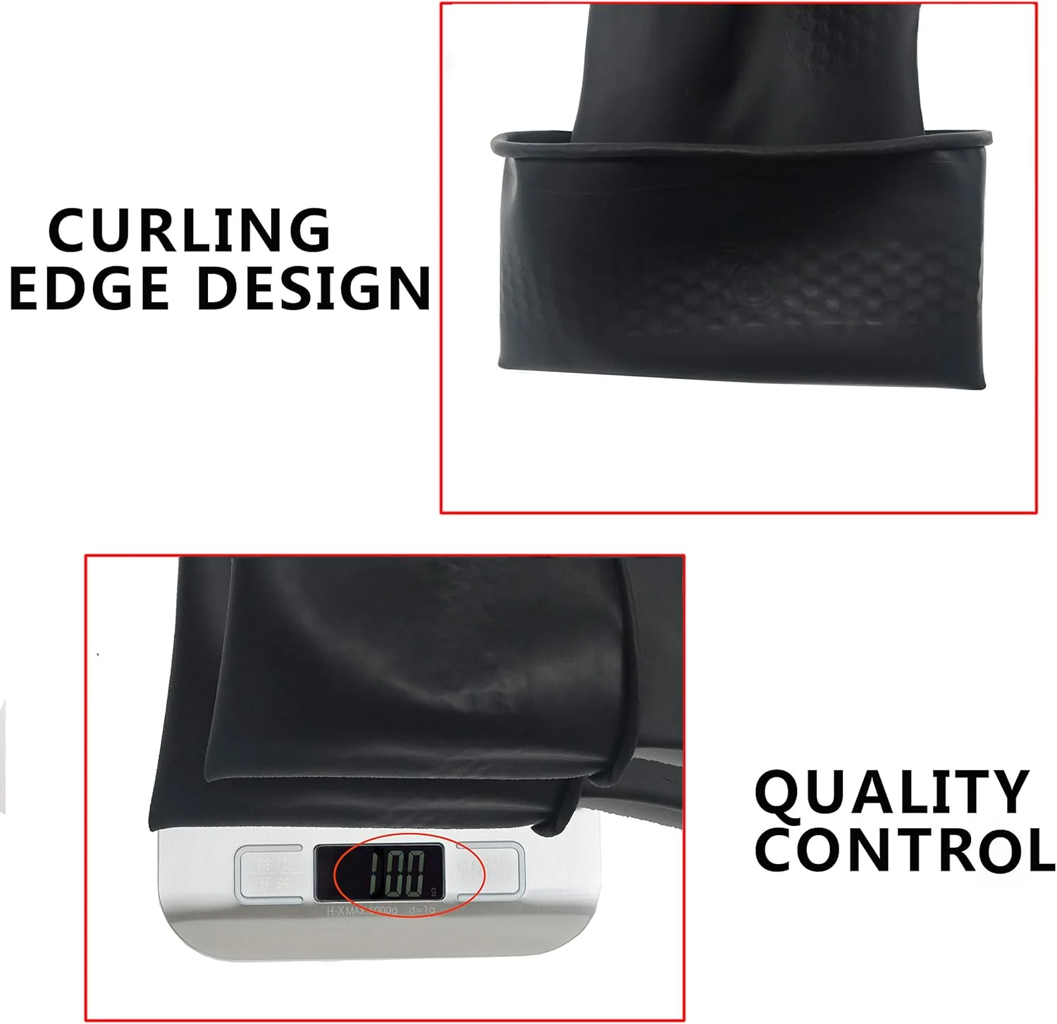 دستکش های مقاوم در برابر مواد شیمیایی UXglove، دستکش های کار سنگین صنعتی، مشکی دستکش های مقاوم در برابر مواد شیمیایی UXglove، دستکش های کار سنگین صنعتی، مشکی