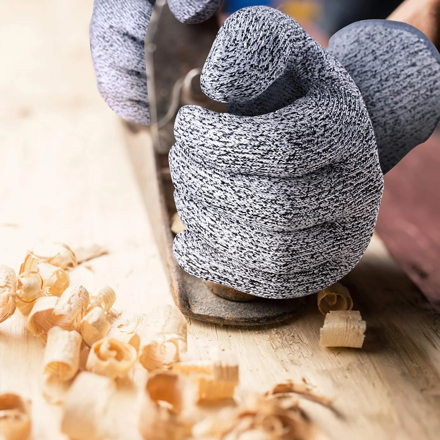 دستکش های ضد برش THOMEN، بسته 4 عددی (M+L)، سطح 5 محافظت برای آشپزخانه، دستکش های ایمنی ارتقا یافته ضد برش برای برش گوشت، کنده کاری چوب، ورقه کردن با ماندولین و موارد دیگر