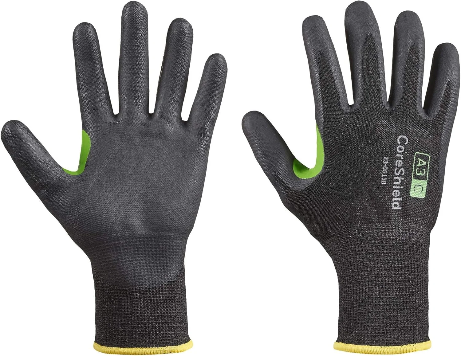 دستکش ایمنی Honeywell CoreShield، لایه داخلی مشکی HPPE/بازالت گیج 13، پوشش مشکی فوم میکرو نیتریل، A3/C