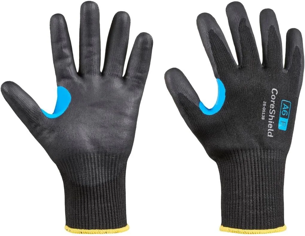 دستکش ایمنی ضد برش هانیول مدل 26-0513B/10XL CoreShield A6/F با روکش، سایز 10/XL، MF، گیج 13