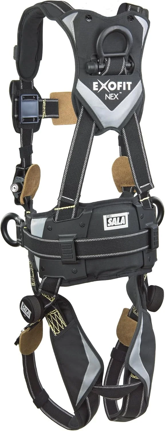 هارنس تمام بدن ضد حریق 3M DBI-SALA ExoFit NEX 1113317 Nomex/Kevlar، حلقه های D آلومینیومی با روکش PVC در پشت/پهلو، کمربند با پد، پد راحتی، تسمه های پا با اتصال سریع قفل شونده، سایز بزرگ، مشکی هارنس تمام بدن ضد حریق 3M DBI-SALA ExoFit NEX 1113317 Nomex/Kevlar، حلقه های D آلومینیومی با روکش PVC در پشت/پهلو، کمربند با پد، پد راحتی، تسمه های پا با اتصال سریع قفل شونده، سایز بزرگ، مشکی
