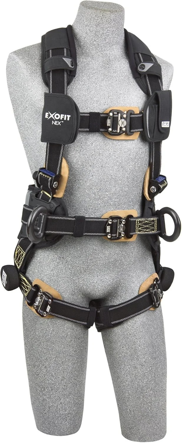 هارنس تمام بدن ضد حریق 3M DBI-SALA ExoFit NEX 1113317 Nomex/Kevlar، حلقه های D آلومینیومی با روکش PVC در پشت/پهلو، کمربند با پد، پد راحتی، تسمه های پا با اتصال سریع قفل شونده، سایز بزرگ، مشکی هارنس تمام بدن ضد حریق 3M DBI-SALA ExoFit NEX 1113317 Nomex/Kevlar، حلقه های D آلومینیومی با روکش PVC در پشت/پهلو، کمربند با پد، پد راحتی، تسمه های پا با اتصال سریع قفل شونده، سایز بزرگ، مشکی